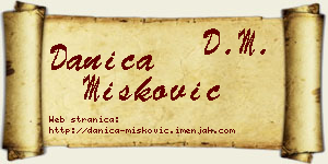 Danica Mišković vizit kartica